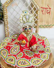 Bead Embellished Handwork Poshak For Kanha ji - Punyah