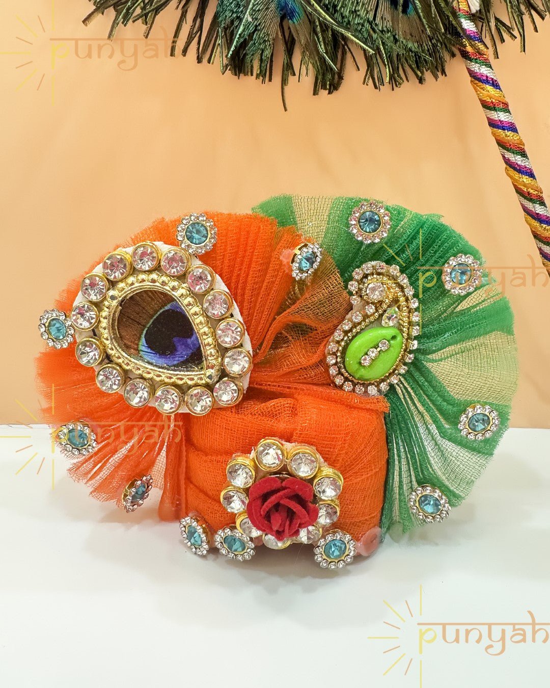 Beautiful Double Shade Pagdi for Laddoo Gopal Ji - Punyah