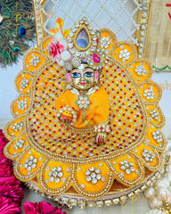 Chandni Suraj Handwork Premium Poshak For Laddu Gopal Ji - Punyah Handicraft