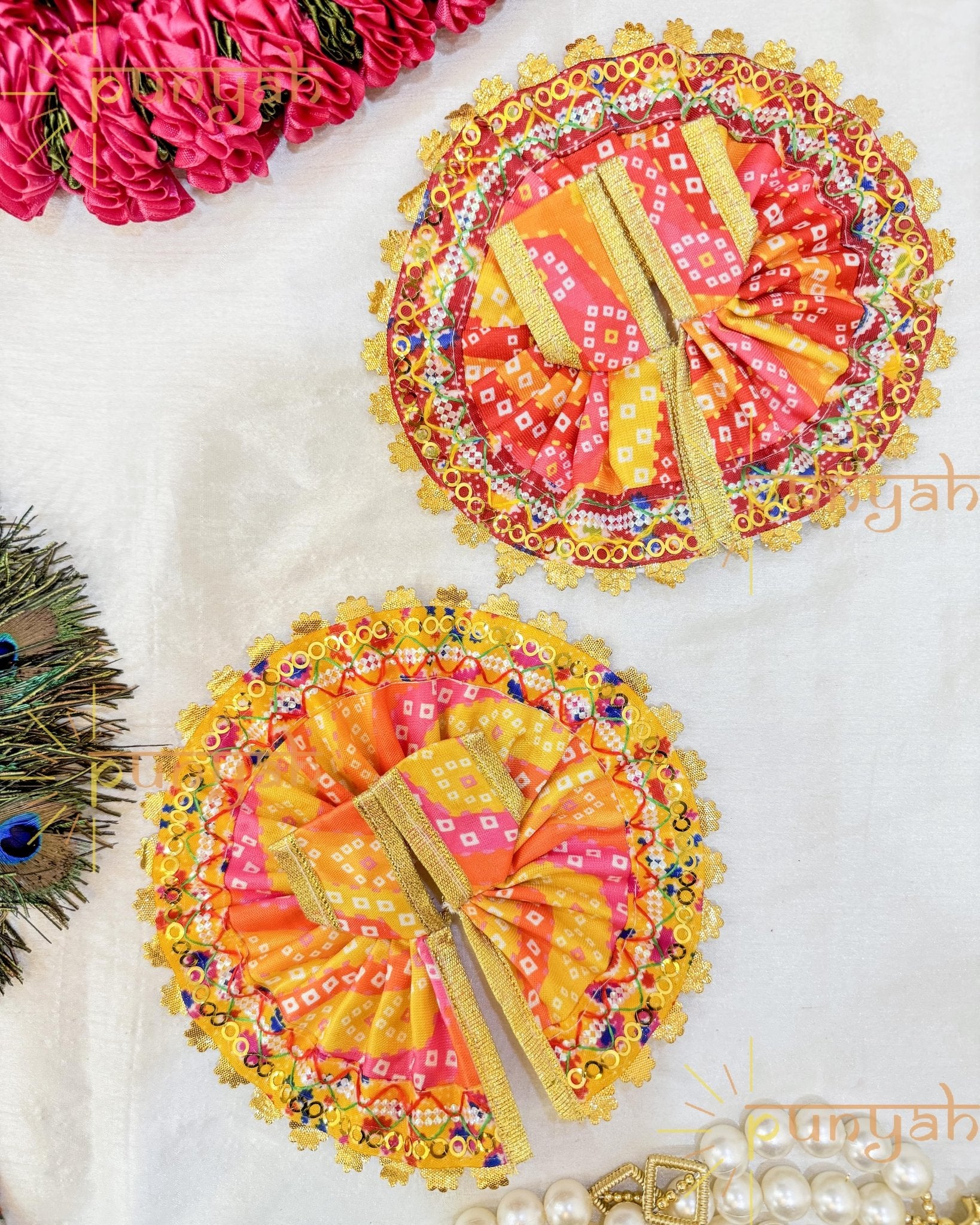 Chunri Style Rajasthani Festive Poshak for Thakur Ji - Punyah