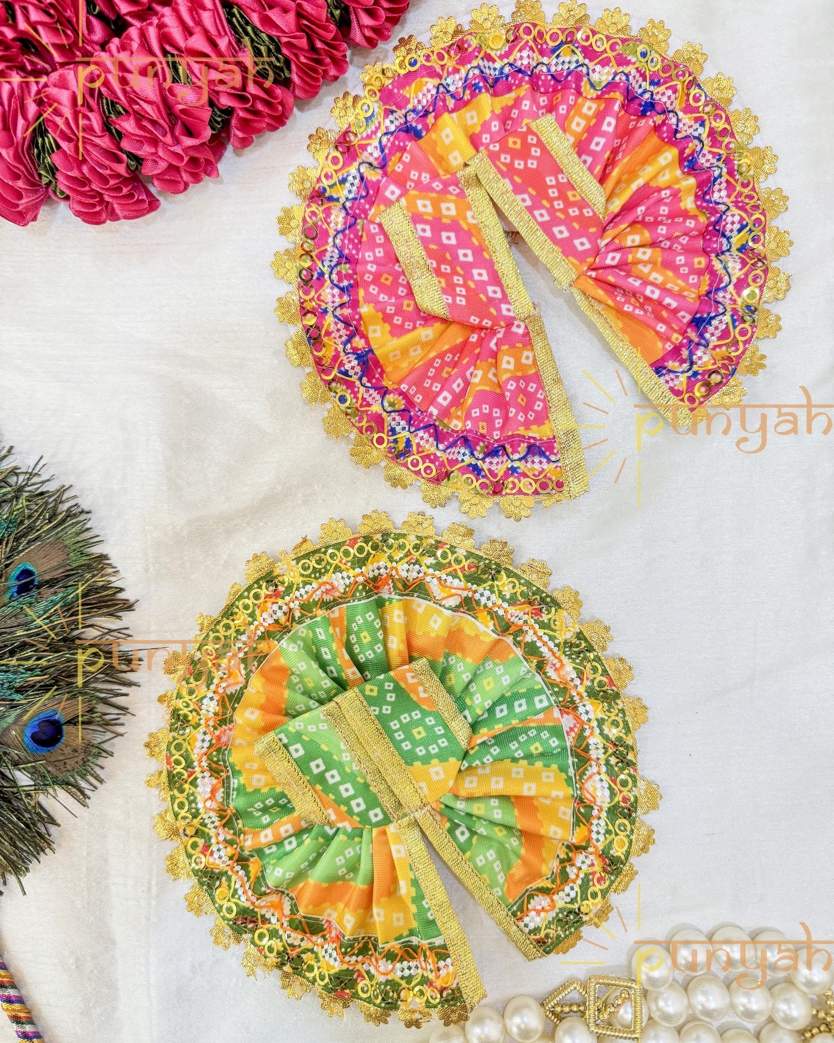 Chunri Style Rajasthani Festive Poshak for Thakur Ji - Punyah