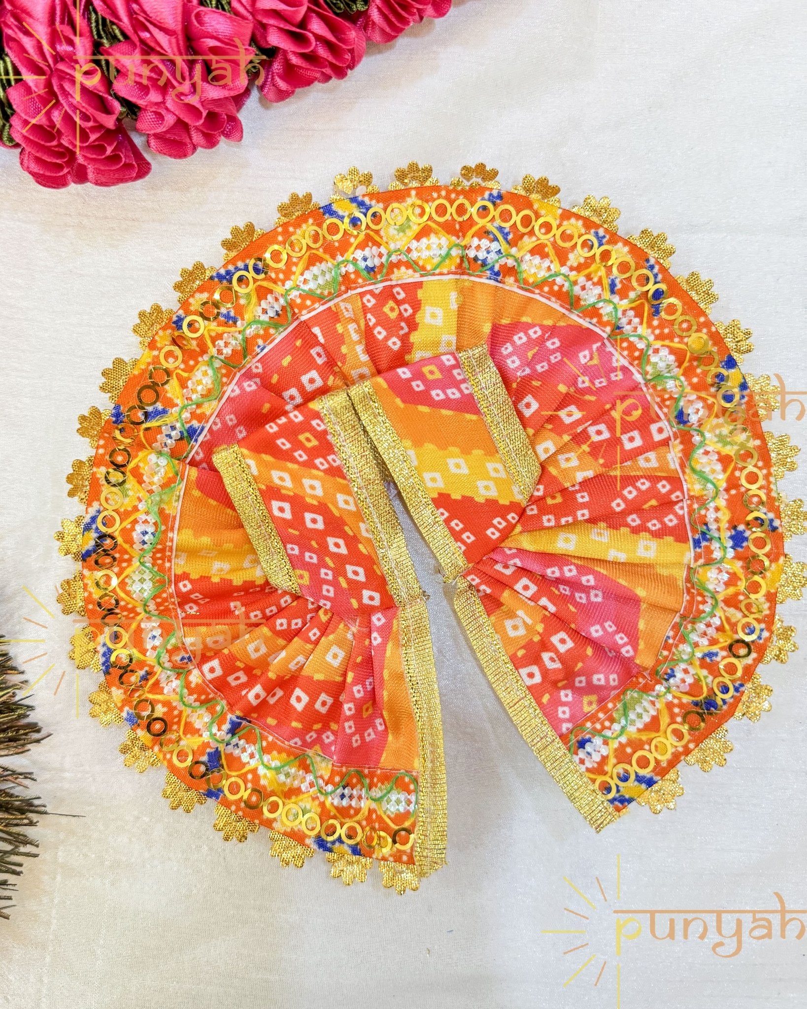 Chunri Style Rajasthani Festive Poshak for Thakur Ji - Punyah