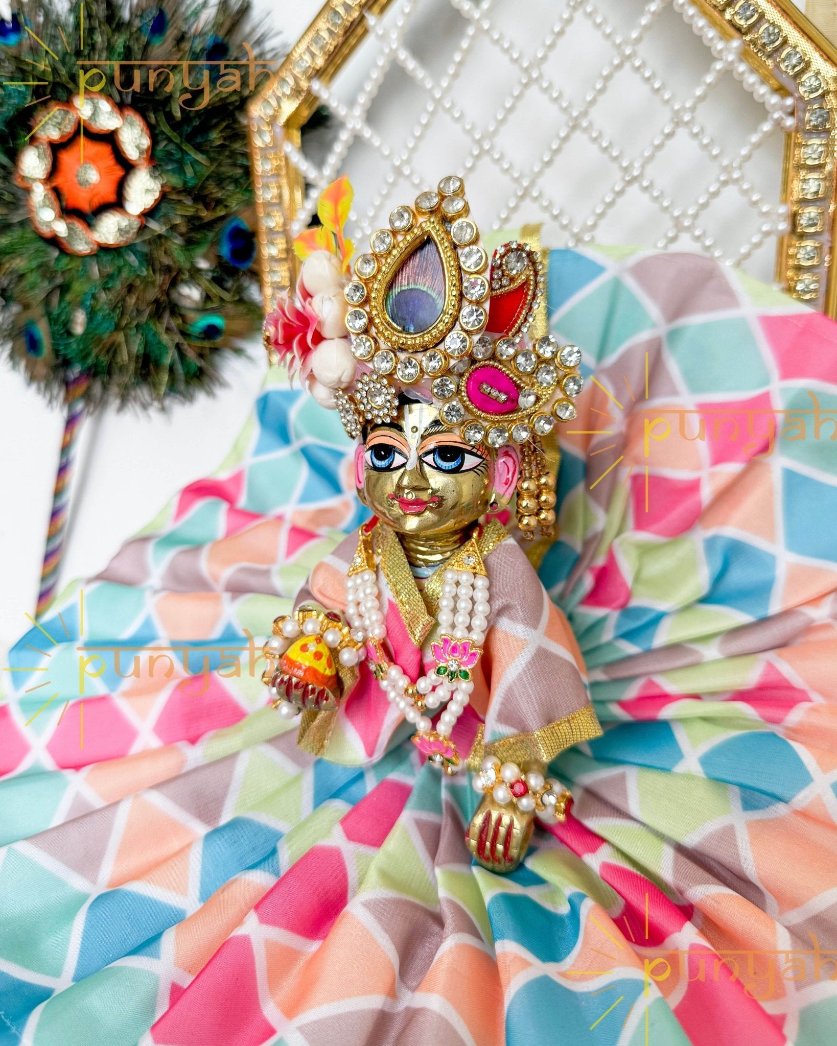 Colourful Cotton Poshak For Laddu Gopal ji - Punyah Handicraft