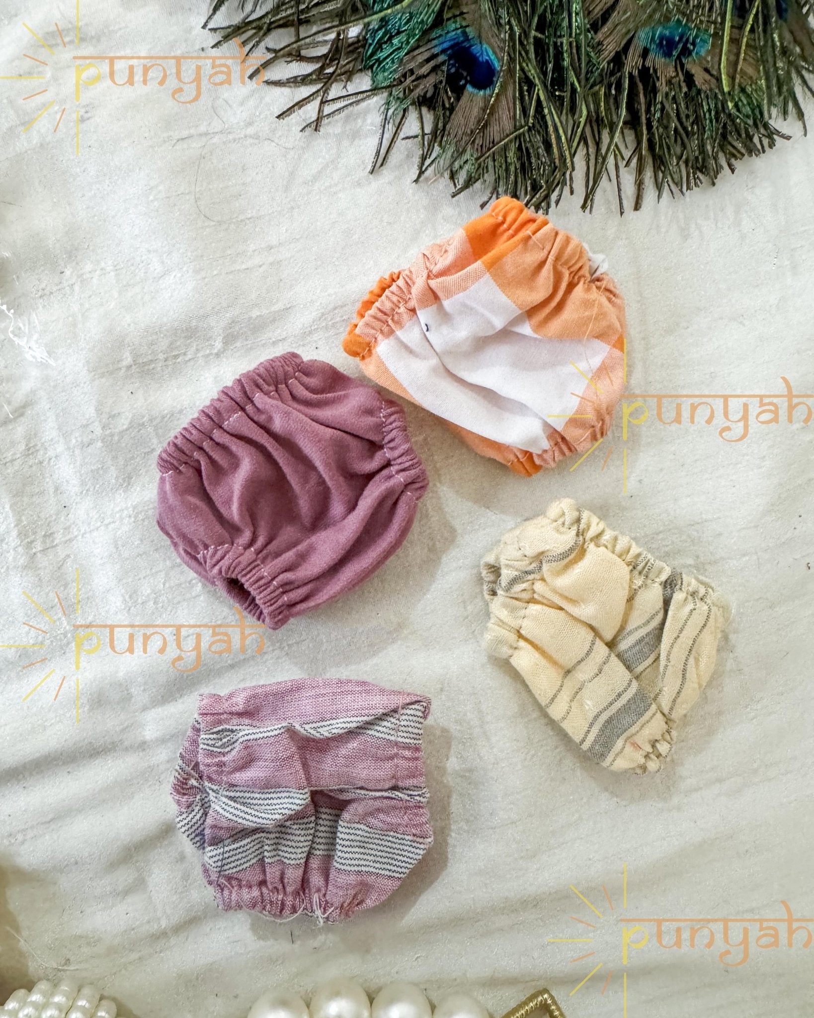 Cotton Stripe Hyped Underpants For Kanha Ji - Punyah Handicraft