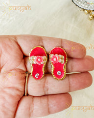 Cute Flower Slipper in Multiple Colors for Laddu Gopal Ji - Punyah