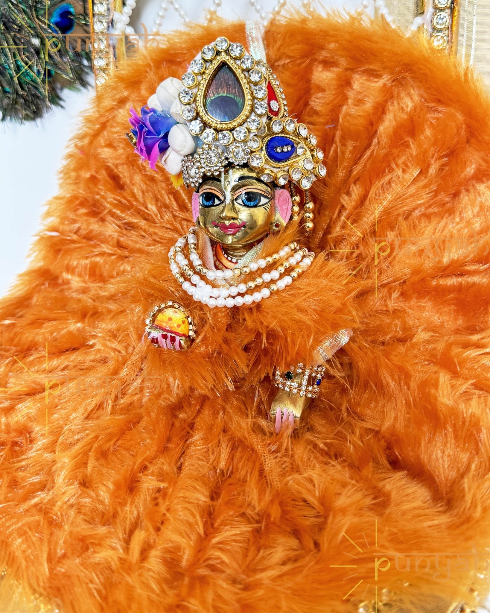 Cute Vibrant Colors Fur Poshak for Laddu Gopal Ji - Punyah Handicraft