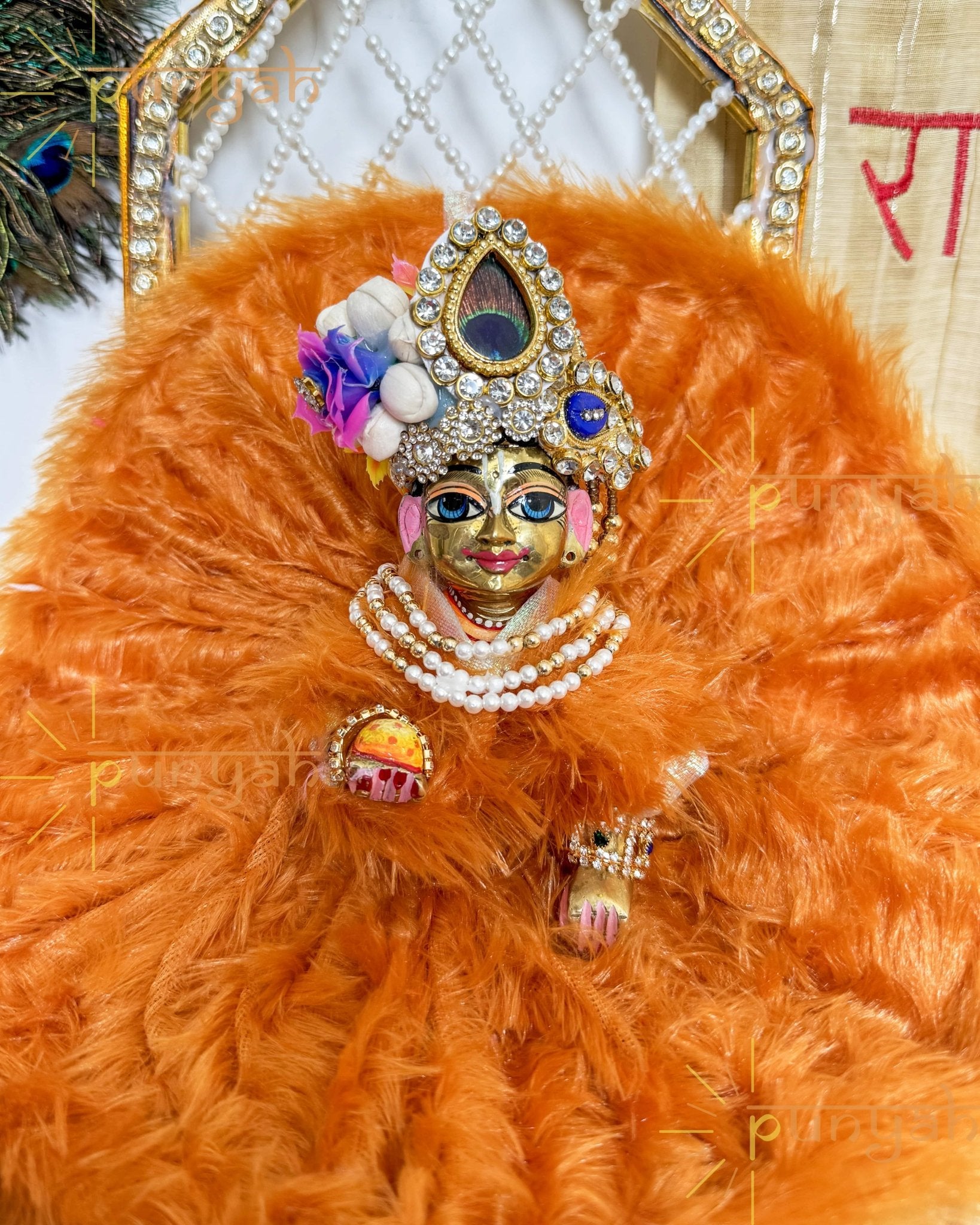 Cute Vibrant Colors Fur Poshak for Laddu Gopal Ji - Punyah Handicraft