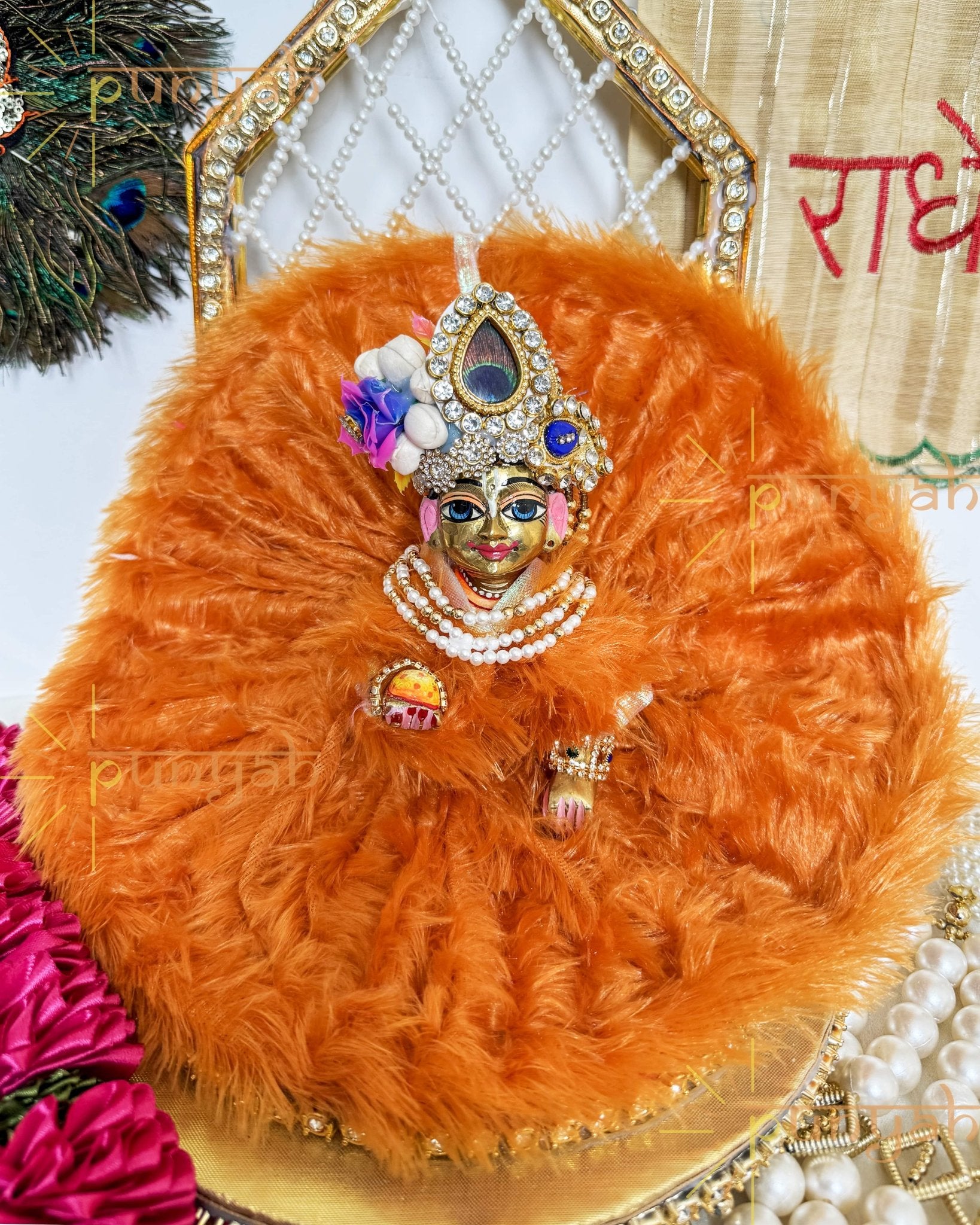 Cute Vibrant Colors Fur Poshak for Laddu Gopal Ji - Punyah Handicraft