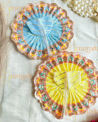 Dazzling Dhaga Poshak Gota Detailing For Laddu Gopal Ji - Punyah