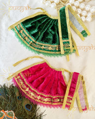 Divine Velvet Winter Poshak for Mata Rani/ Ganesh Ji Idols - Punyah Handicraft