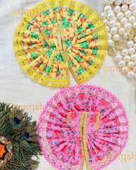 Double Lace Blossom Poshak For Kanha ji - Punyah Handicraft