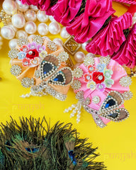 Floral Mor Pankh Pagdi For Laddu Gopal JI - Punyah Handicraft