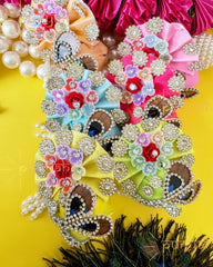 Floral Mor Pankh Pagdi For Laddu Gopal JI - Punyah Handicraft