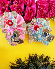 Floral Mor Pankh Pagdi For Laddu Gopal JI - Punyah Handicraft
