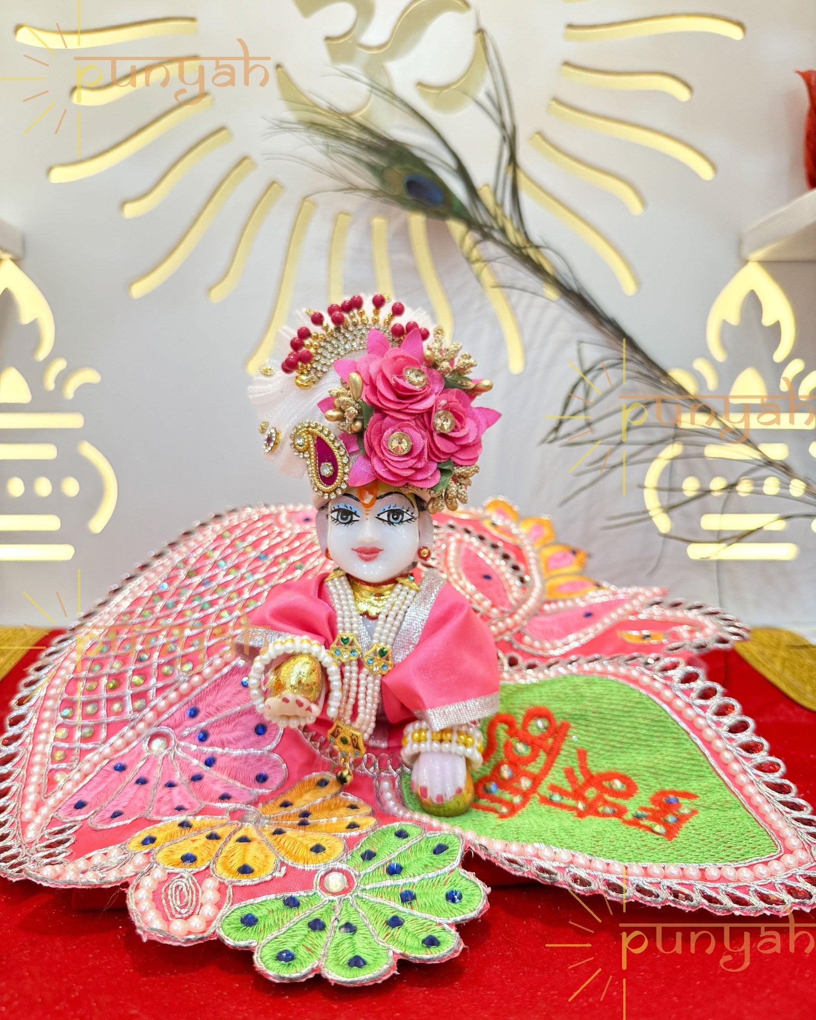 Krishnamayi Special Heavy Designer Poshak for Kanha - Punyah