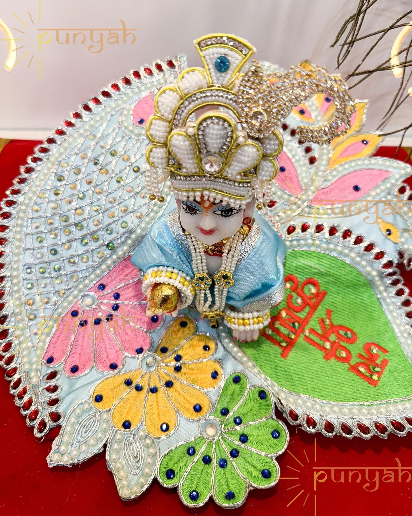 Krishnamayi Special Heavy Designer Poshak for Kanha - Punyah