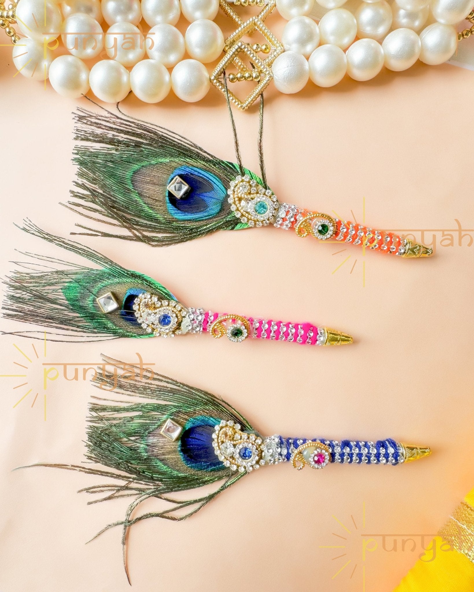 Morpankh Embellishment Chadi For Thakur Ji - Punyah