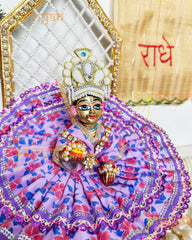 Moti Serenity Wooden Singhasan For Laddu Gopal Ji - Punyah Handicraft