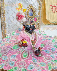 Net Fancy Intricate Detailed Work Poshak For Laddu Gopal Ji - Punyah