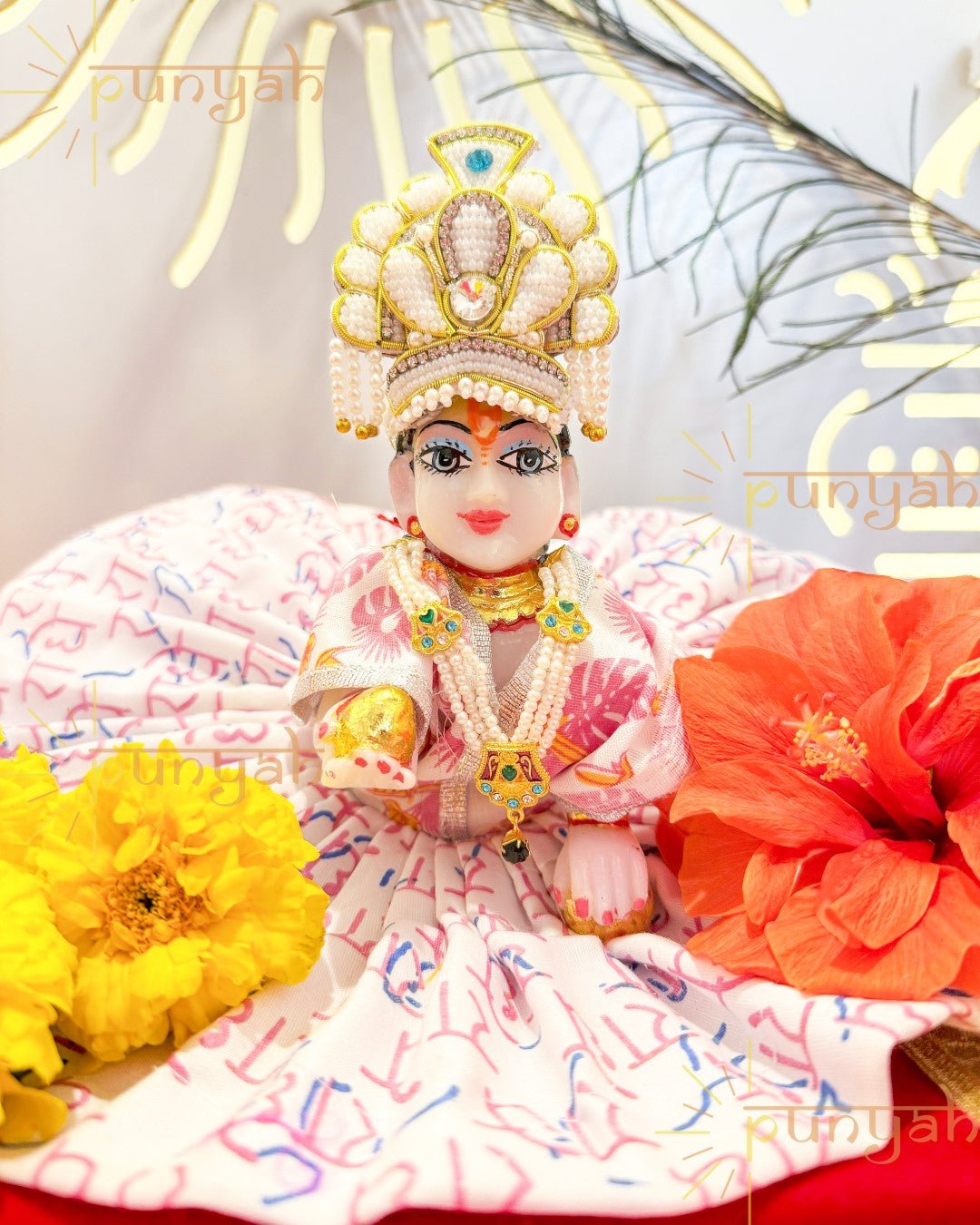 Radhe Pretty Cotton Poshaks for Thakur Ji/ Laddoo Gopal Ji - Punyah