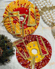 Rajasthani Stone Embellished Poshak with Patka For Kanha jI - Punyah Handicraft