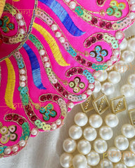 Shimmer Embroidered Poshak For Laddu Gopal Ji - Punyah