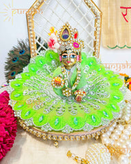 Silver Saaj Poshak For Laddu Gopal Ji - Punyah