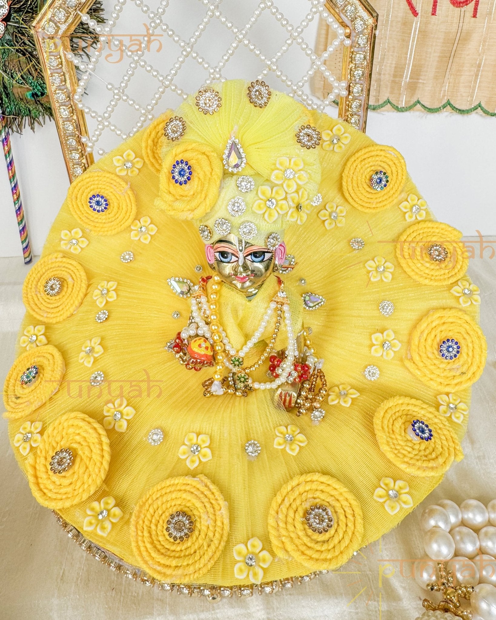 Soorya Festive Poshak With Pagdi and Patka For Kanha Ji - Punyah