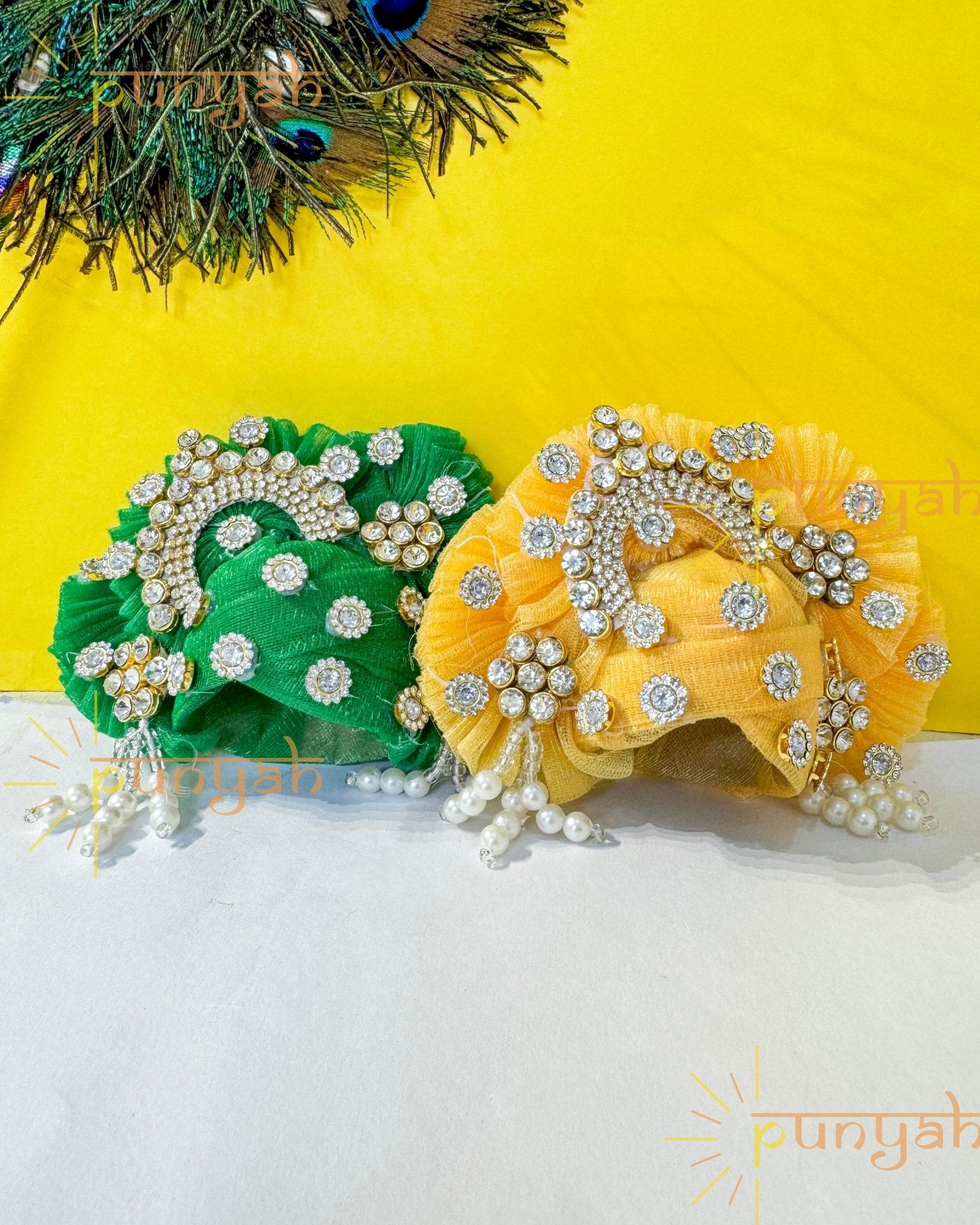 Studded Royal Pagdi For Laddu Gopal Ji - Punyah Handicraft