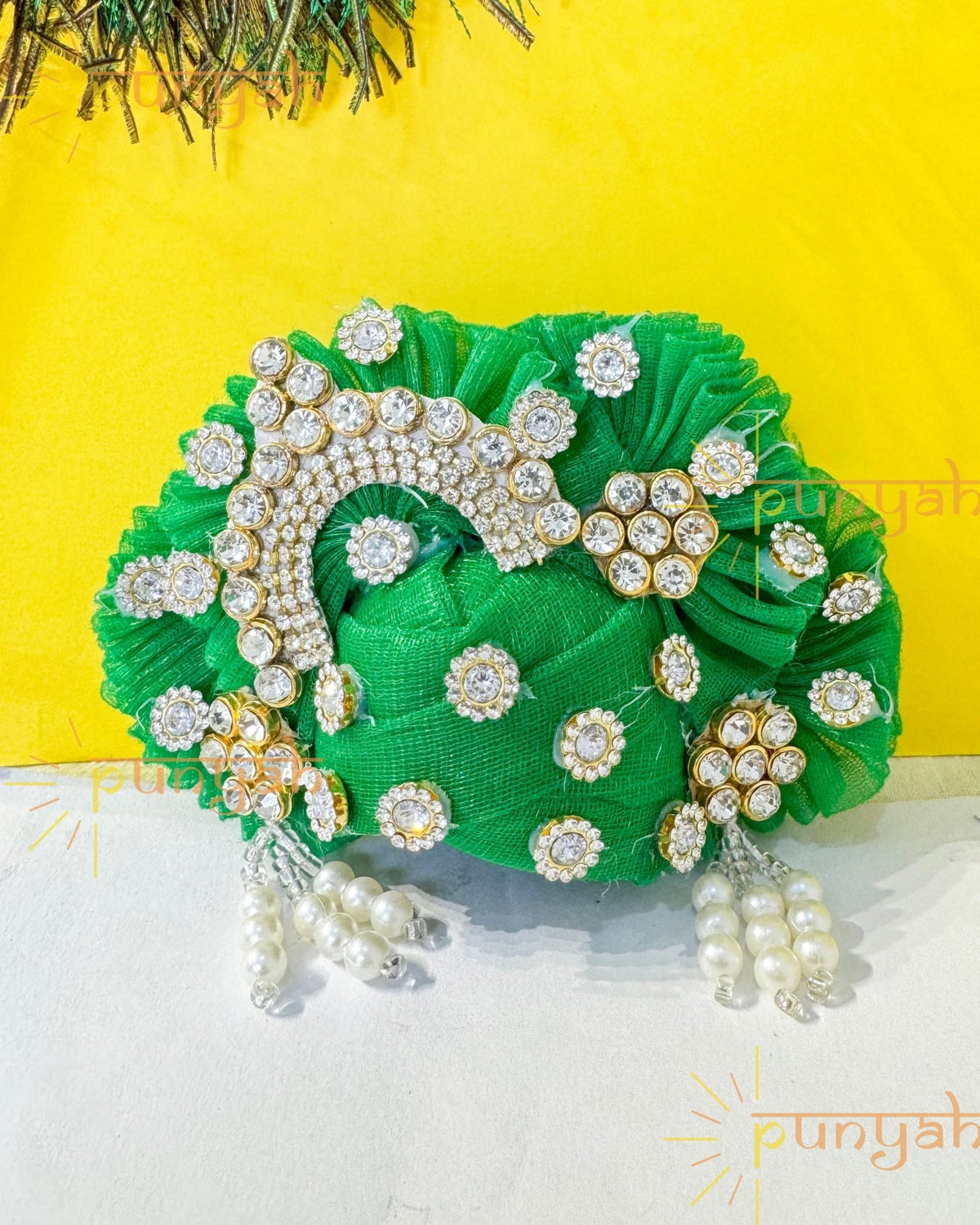 Studded Royal Pagdi For Laddu Gopal Ji - Punyah Handicraft