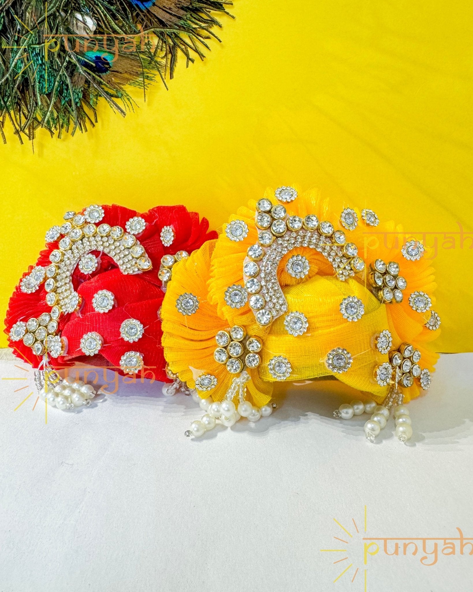 Studded Royal Pagdi For Laddu Gopal Ji - Punyah Handicraft