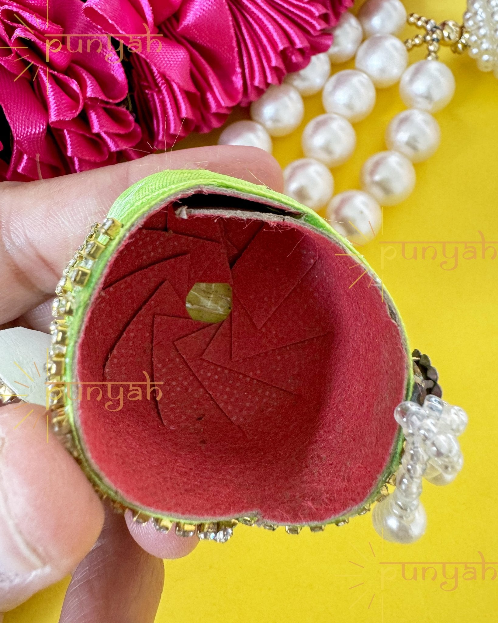 VIbrant Cotton Studded Pagdi For Kanha Ji - Punyah Handicraft