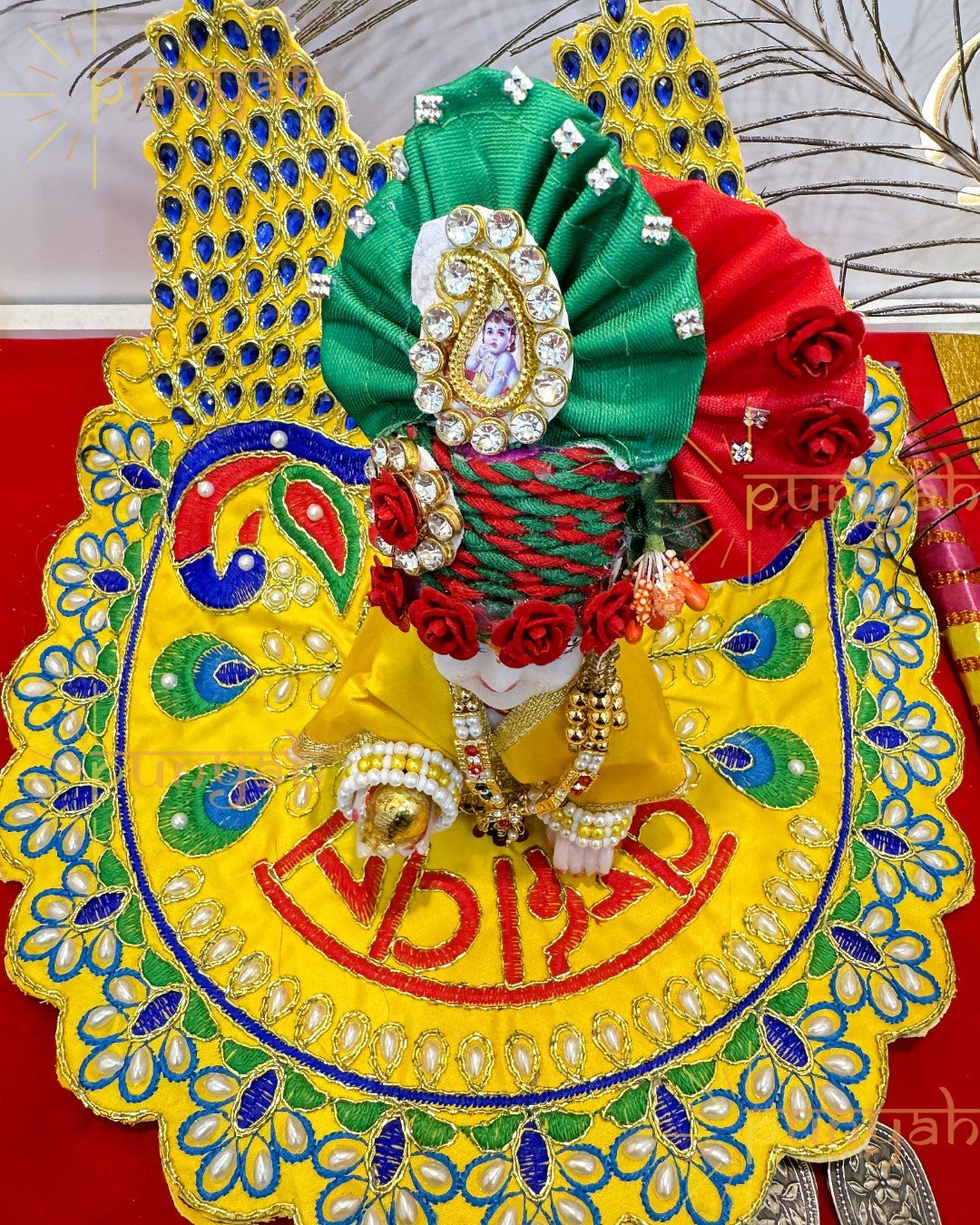 Vrindavan Festive Special Poshak/Dress for Thakur ji - Punyah