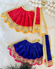 Winter Special Velvet Poshak for Mata Rani/ Ganesh Ji - Punyah Handicraft